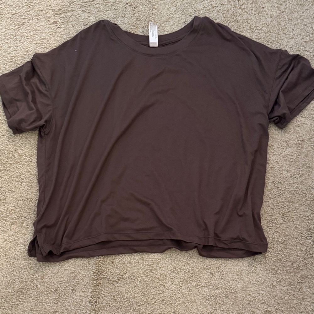90 Degree By Reflex Dark Brown Short Sleeve Tee